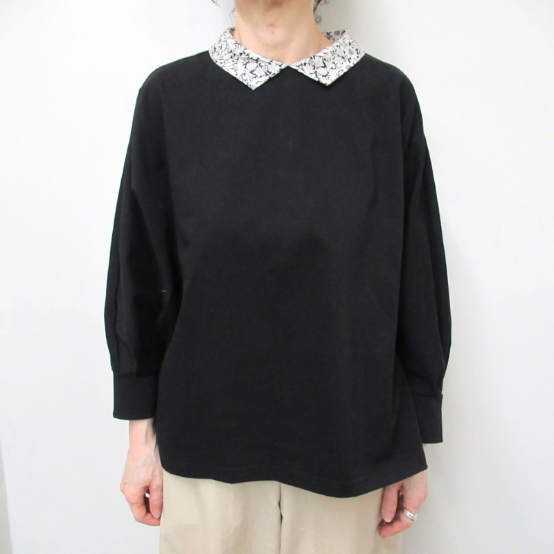 Vent d'ouest  襟・釦LIBERTYバルーンスリーブトップス /BK19 【日本製】